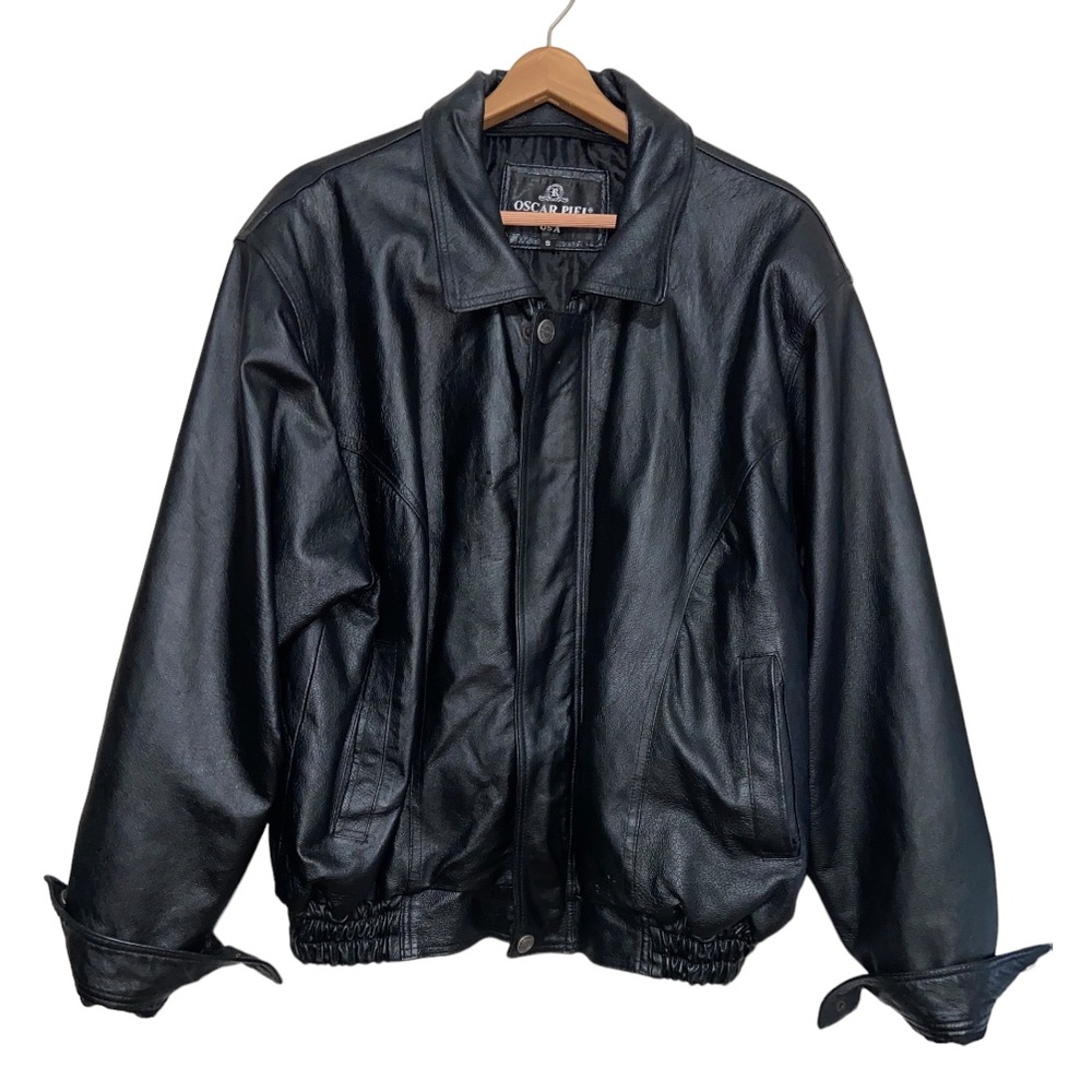 Vintage Classic Black Bomber Jacket